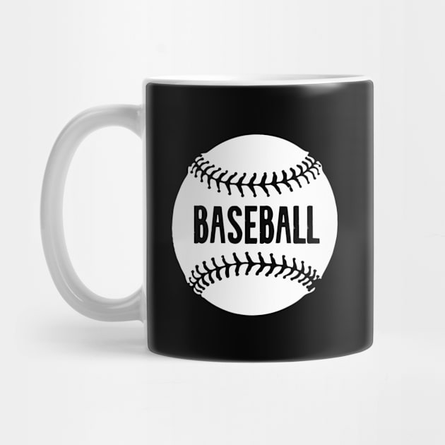 Vintage Retro Baseball Inside Baseball (White) by SmokyKitten